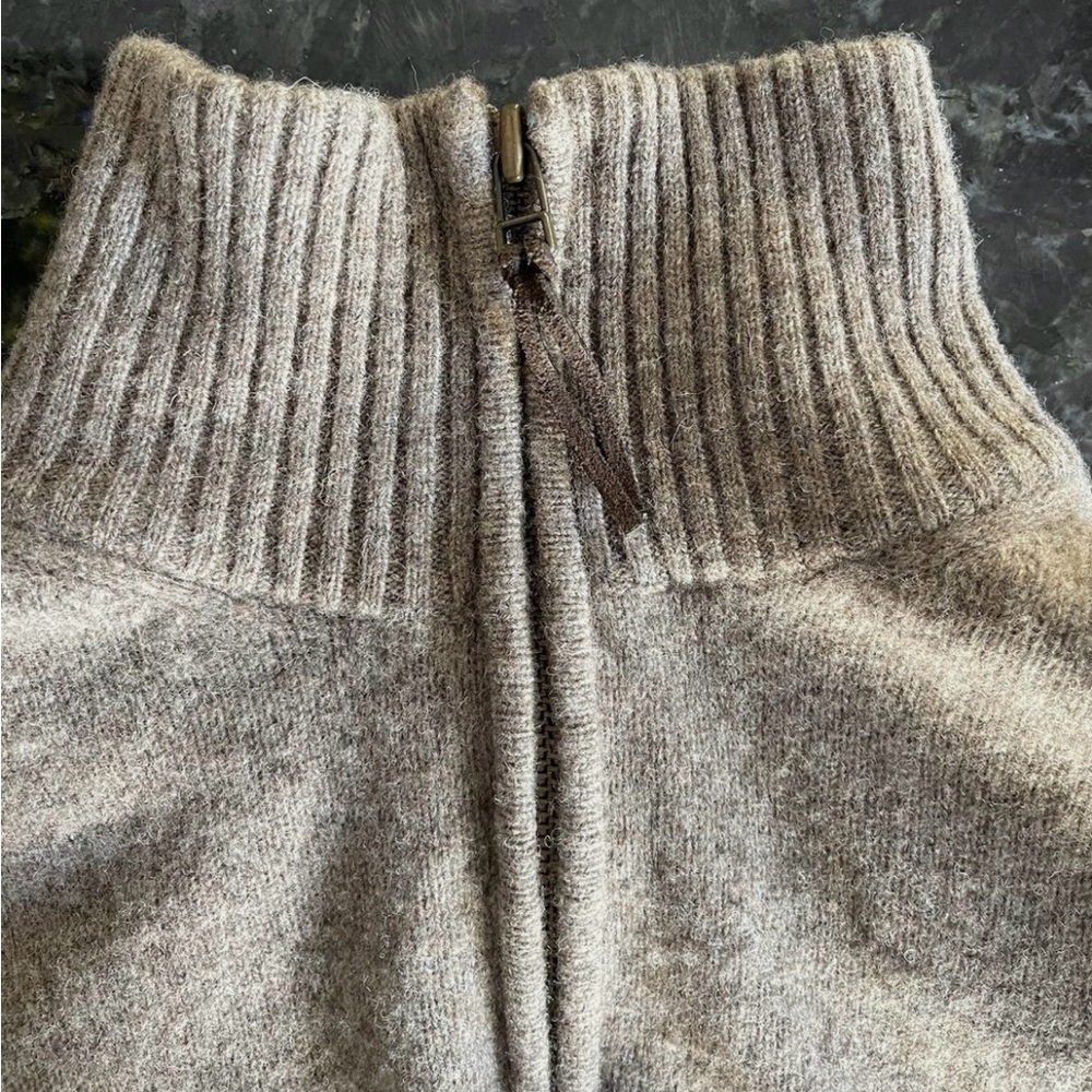 Vintage J. Crew 100% Lambs Wool Sweater Quarter Zip Sweater Nordic Fair Isle - Picture 4 of 11